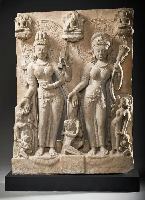 Framed Print : The Buddhist Goddesses Tara and Chunda, 9th century. Creator: Unknown Framed Print : The Buddhist Goddesses Tara and Chunda, 9th century. Creator: Unknown