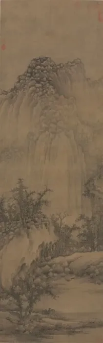 Framed Print : Buddhist Retreat by Stream and Mountains, 960-985. Creator: Juran (Chinese, active 960-985)