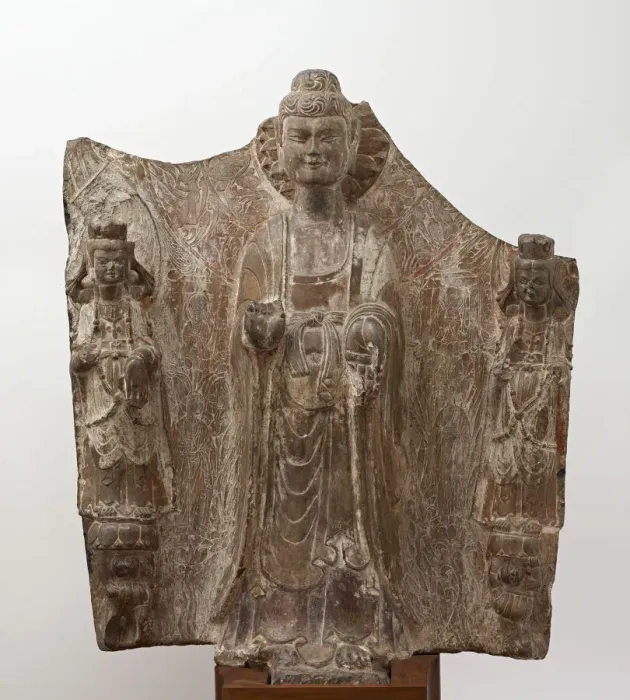 Framed Print : Buddhist stele, Period of Division, ca. 520s. Creator: Unknown Framed Print : Buddhist stele, Period of Division, ca. 520s. Creator: Unknown