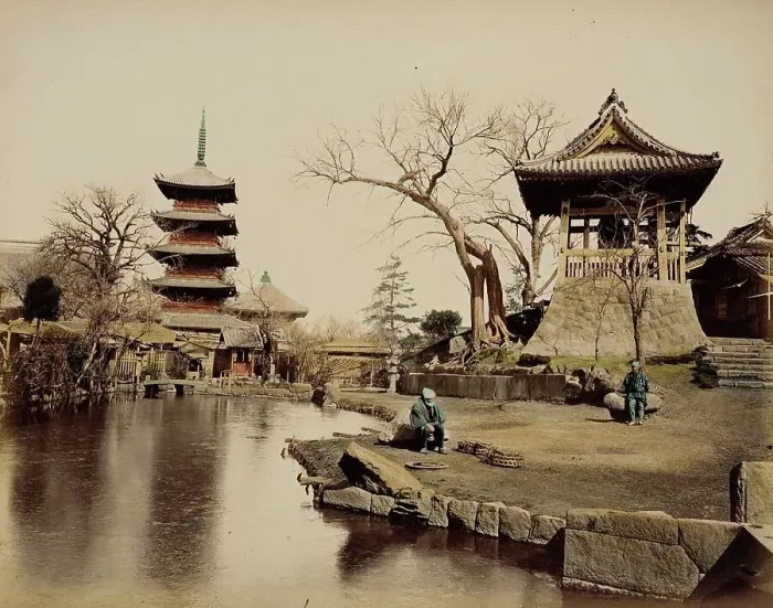 Framed Print : Buddhist Temple, 1865. Creator: Unknown