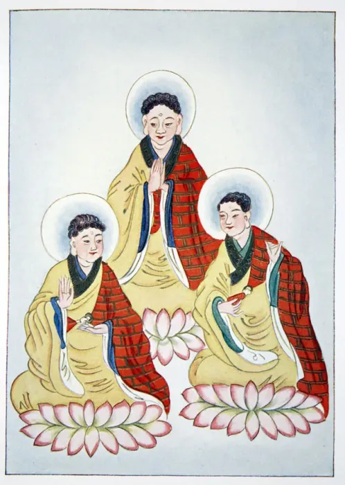 Framed Print : The Buddhist Triad, 1922