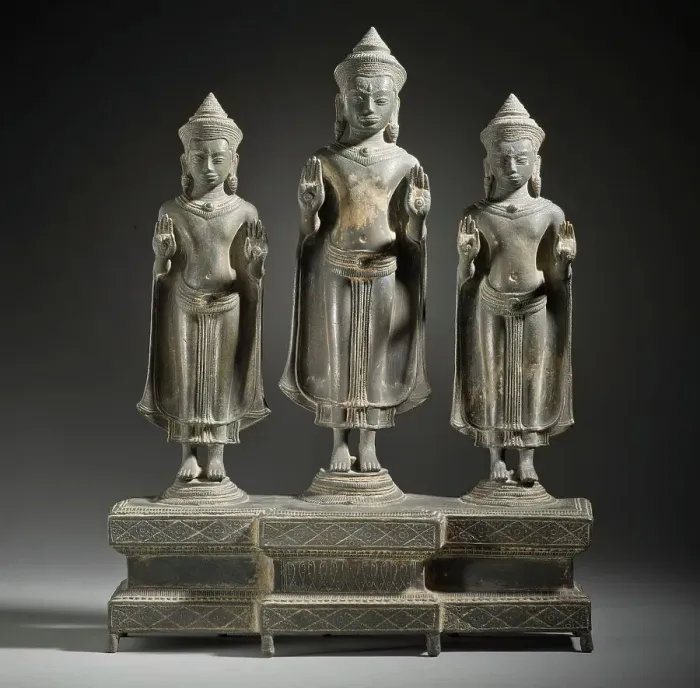 Framed Print : Buddhist Triad (image 1 of 4), 13th century. Creator: Unknown Framed Print : Buddhist Triad (image 1 of 4), 13th century. Creator: Unknown