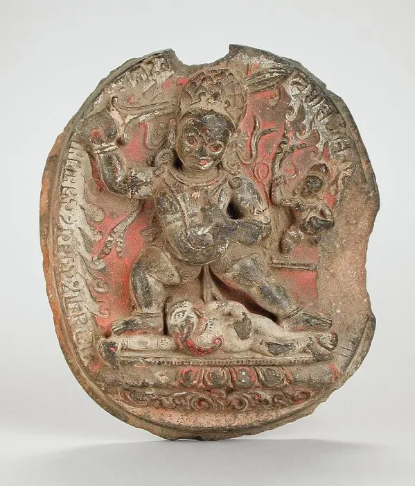 Framed Print : Buddhist Votive Tablet with Vighnantaka, 11th century. Creator: Unknown Framed Print : Buddhist Votive Tablet with Vighnantaka, 11th century. Creator: Unknown