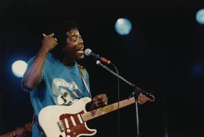 Framed Print : Buddy Guy, Cambridge Folk Festival, 1992. Creator: Brian Foskett Framed Print : Buddy Guy, Cambridge Folk Festival, 1992. Creator: Brian Foskett