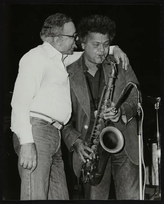 Framed Print : Buddy Rich and Steve Marcus at the Royal Festival Hall, London, June 1985. Artist Framed Print : Buddy Rich and Steve Marcus at the Royal Festival Hall, London, June 1985. Artist