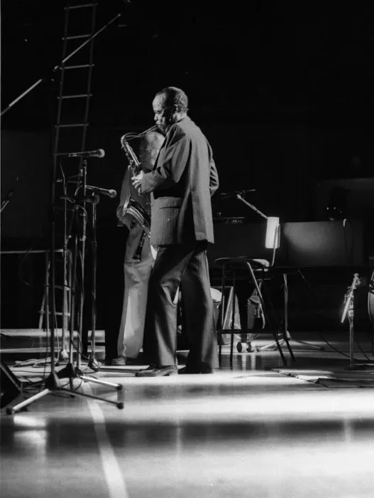 Framed Print : Buddy Tate and Woody Herman, Capital Jazz, Royal Festival Hall, London, July 1985 Framed Print : Buddy Tate and Woody Herman, Capital Jazz, Royal Festival Hall, London, July 1985
