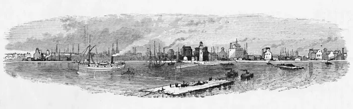 Framed Print : Buffalo Harbor, from the Breakwater, 1883 Framed Print : Buffalo Harbor, from the Breakwater, 1883