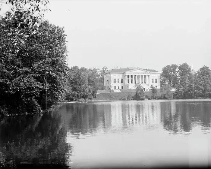 Framed Print : Buffalo Historical Society building, Delaware Park, Buffalo, N.Y. c1904. Creator: Unknown Framed Print : Buffalo Historical Society building, Delaware Park, Buffalo, N.Y. c1904. Creator: Unknown