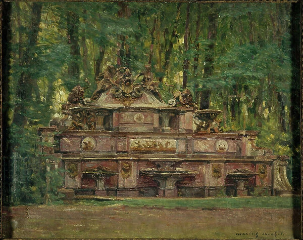 Buffet d'eau in the Grand Trianon gardens, 1917. Creator: Marius Michel