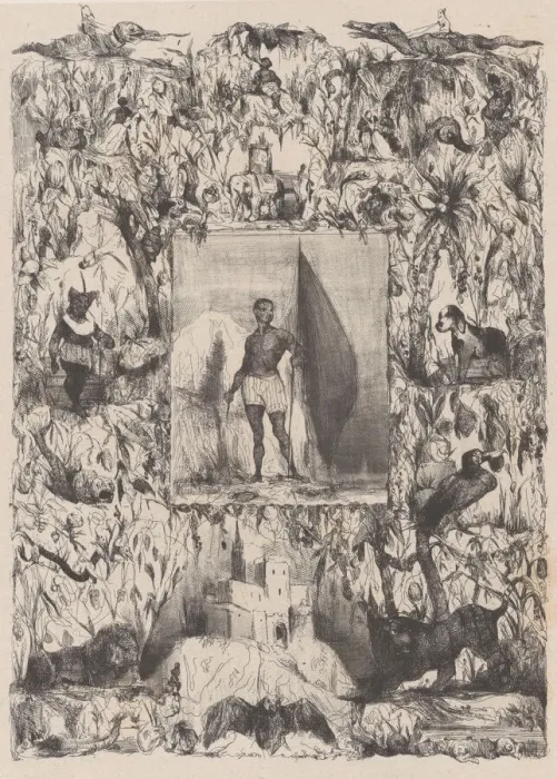 Framed Print : Bug-Jargal, ca. 1832. Creator: Celestin Nanteuil Framed Print : Bug-Jargal, ca. 1832. Creator: Celestin Nanteuil