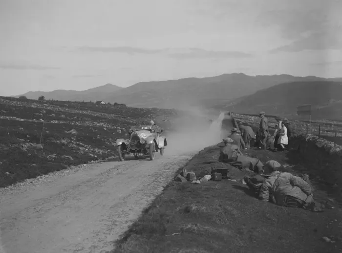 Framed Print : Bugatti of G Blackstock competing in the Scottish Light Car Trial, 1922. Artist: Bill Brunell Framed Print : Bugatti of G Blackstock competing in the Scottish Light Car Trial, 1922. Artist: Bill Brunell
