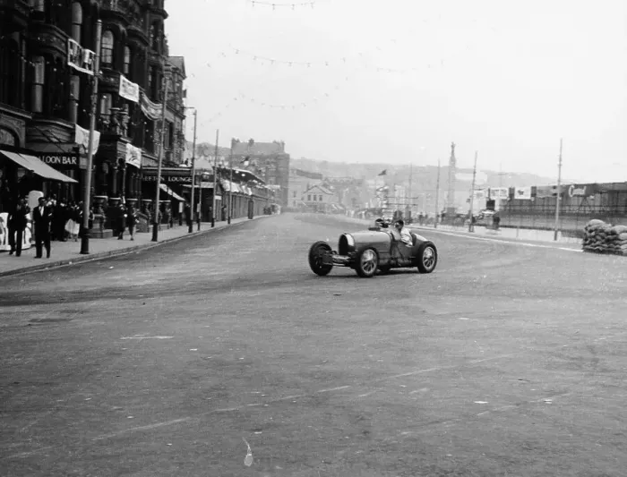 Framed Print : Bugatti in a race on the Isle of Man, 1933 Framed Print : Bugatti in a race on the Isle of Man, 1933