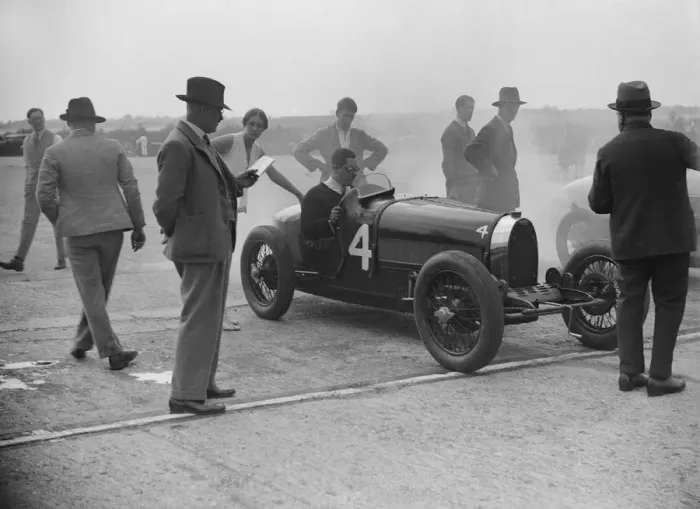 Framed Print : Bugatti at a Surbiton Motor Club race meeting, Brooklands, Surrey, 1928. Artist: Bill Brunell Framed Print : Bugatti at a Surbiton Motor Club race meeting, Brooklands, Surrey, 1928. Artist: Bill Brunell