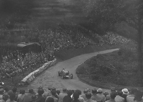 Bugatti Type 35 competing in the Shelsley Walsh Hillclimb, Worcestershire, 1935. Artist