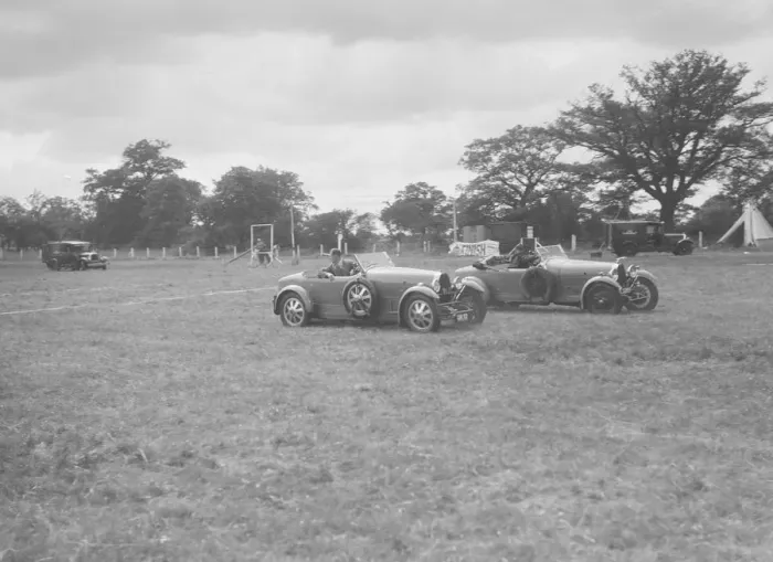 Framed Print : Bugatti Type 43 and Type 44 taking part in the Bugatti Owners Club gymkhana, 5 July 1931 Framed Print : Bugatti Type 43 and Type 44 taking part in the Bugatti Owners Club gymkhana, 5 July 1931