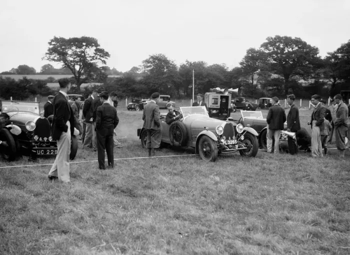 Framed Print : Two Bugatti Type 44s taking part in the Bugatti Owners Club gymkhana, 5 July 1931 Framed Print : Two Bugatti Type 44s taking part in the Bugatti Owners Club gymkhana, 5 July 1931
