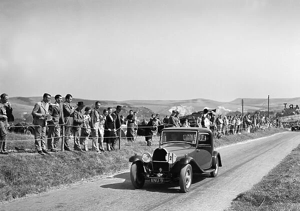 Bugatti Type 49 of CWP Hampton at the Bugatti Owners Club Lewes Speed Trials, Sussex, 1937