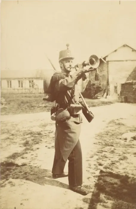 Framed Print : [Bugler], 1880s-90s. Creator: Unknown