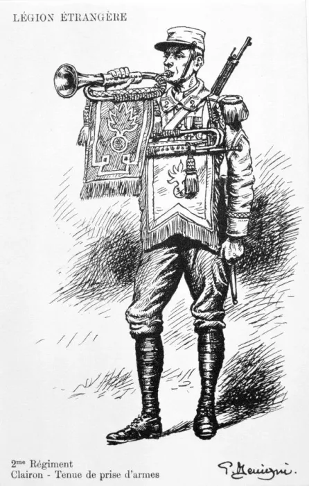 Framed Print : Bugler, 2nd Regiment of the French Foreign Legion, 20th century Framed Print : Bugler, 2nd Regiment of the French Foreign Legion, 20th century