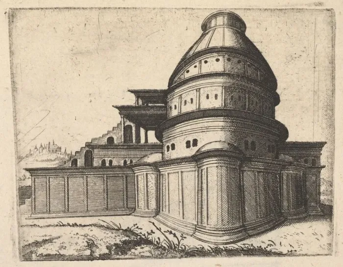 Framed Print : Building [Aerarii Publici Rome] from the series Ruinarum variarum fabricarum