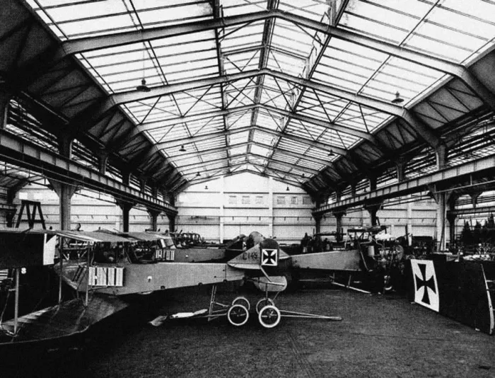 Framed Print : Building for the aeronautical section of AEG, Hennigsdorf near Berlin. Artist: Anonymous