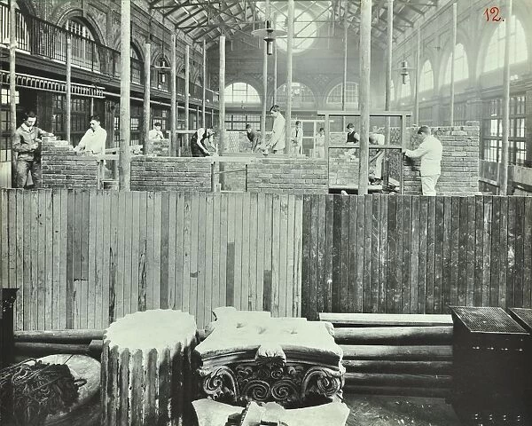 Building class, School of Building, Brixton, London, 1911