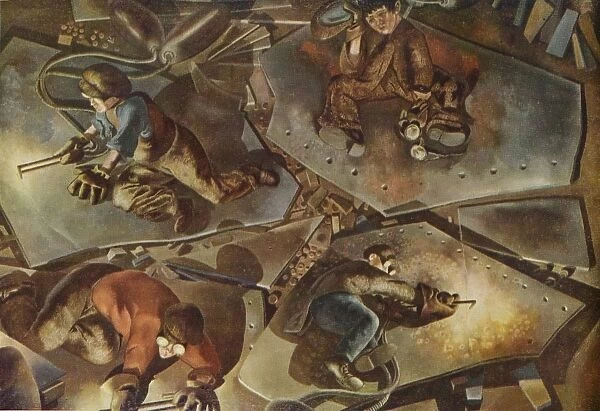 Building on the Clyde: Burners, 1940. Artist: Stanley Spencer