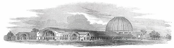 Building for the Great Industrial Exhibition, to be erected in Hyde-Park, 1850. Creator: Unknown