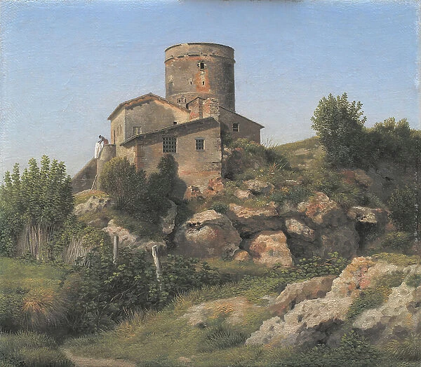 A Building near Tor di Quinto outside Rome;A Building in the Roman Campagna, 1815. Creator: CW Eckersberg