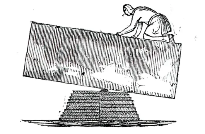 Framed Print : Building the Pyramids, 1844. Creator: Unknown Framed Print : Building the Pyramids, 1844. Creator: Unknown