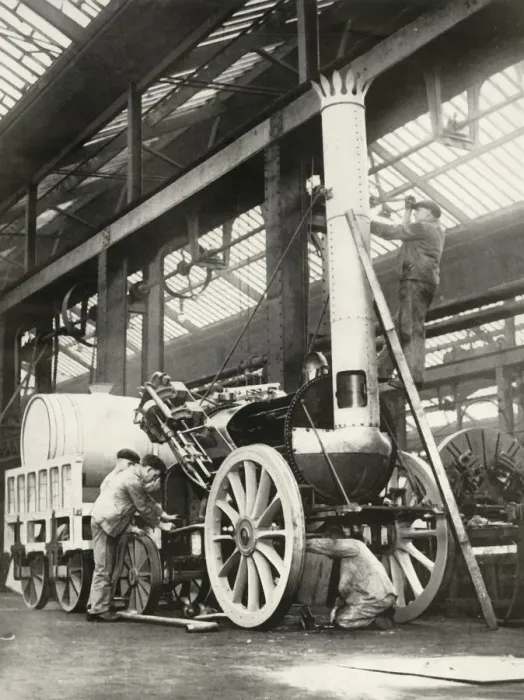 Framed Print : Building the Rocket - in 1935, 1935. Creator: Unknown Framed Print : Building the Rocket - in 1935, 1935. Creator: Unknown