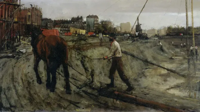 Framed Print : Building Site, c.1900. Creator: George Hendrik Breitner Framed Print : Building Site, c.1900. Creator: George Hendrik Breitner