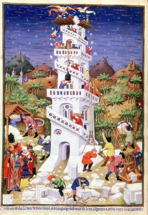 Framed Print : Building the Tower of Babel Framed Print : Building the Tower of Babel