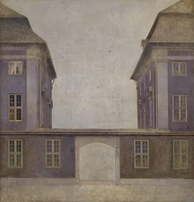 Framed Print : The Buildings of the Asiatic Company, seen from St. Annæ Street, Copenhagen, 1902. Creator: Vilhelm Hammershøi Framed Print : The Buildings of the Asiatic Company, seen from St. Annæ Street, Copenhagen, 1902. Creator: Vilhelm Hammershøi