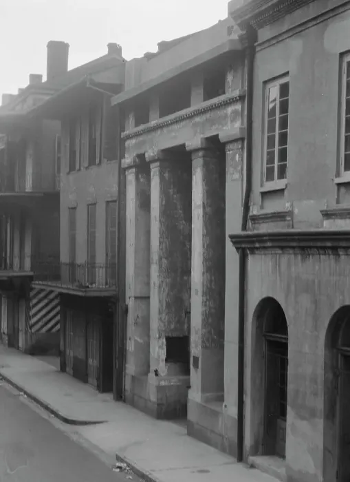 Framed Print : Buildings, including the Arsenal, along St. Peter Street, New Orleans, between 1920 and 1926. Creator: Arnold Genthe Framed Print : Buildings, including the Arsenal, along St. Peter Street, New Orleans, between 1920 and 1926. Creator: Arnold Genthe