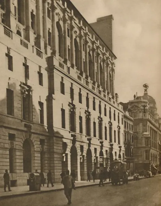Framed Print : Buildings Representative of New London in Moorgate Street, c1935. Creator: Walter Benington Framed Print : Buildings Representative of New London in Moorgate Street, c1935. Creator: Walter Benington