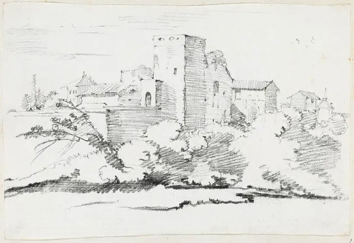 Framed Print : Buildings behind the Vatican, 1744 / 1750. Creator: Joseph-Marie Vien the Elder Framed Print : Buildings behind the Vatican, 1744 / 1750. Creator: Joseph-Marie Vien the Elder
