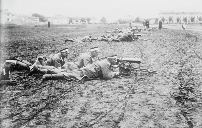 Framed Print : Bulgaria, rapid fire guns, between 1914 and c1915. Creator: Bain News Service Framed Print : Bulgaria, rapid fire guns, between 1914 and c1915. Creator: Bain News Service