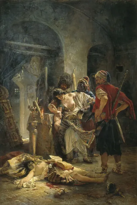 Framed Print : The Bulgarian Martyresses, 1877. Artist: Makovsky, Konstantin Yegorovich (1839-1915) Framed Print : The Bulgarian Martyresses, 1877. Artist: Makovsky, Konstantin Yegorovich (1839-1915)
