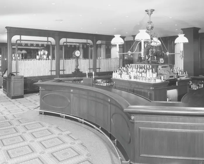 Framed Print : Bull and Bear, Waldorf-Astoria, 49th St. and Lexington, New York, 1960. Creator: Gottscho-Schleisner, Inc Framed Print : Bull and Bear, Waldorf-Astoria, 49th St. and Lexington, New York, 1960. Creator: Gottscho-Schleisner, Inc