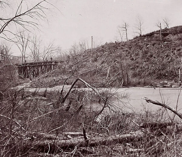 Bull Run. Bridge near Union Mills (destroyed seven times), ca. 1862
