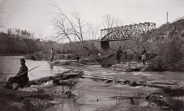 Bull Run. Bridge Near Union Mills, ca. 1862. Creator: Tim O Sullivan