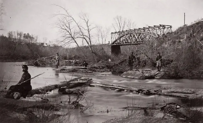 Framed Print : Bull Run. Bridge Near Union Mills, ca. 1862. Creator: Tim O Sullivan Framed Print : Bull Run. Bridge Near Union Mills, ca. 1862. Creator: Tim O Sullivan