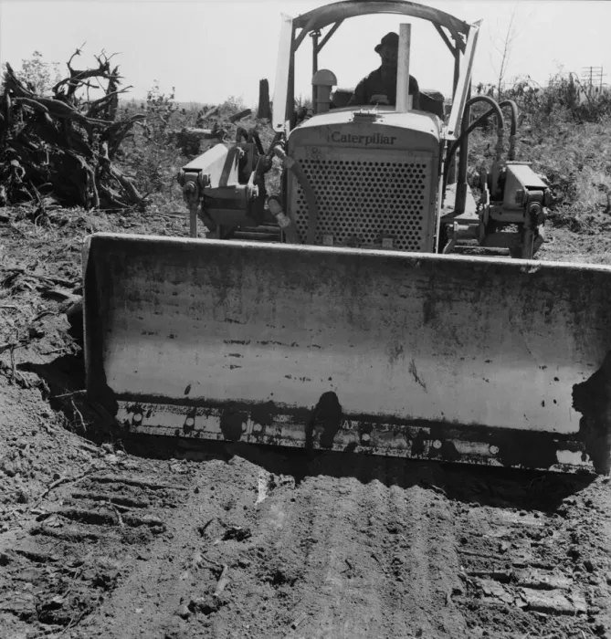 Framed Print : Bulldozer equipped with grader... Nieman farm, near Vader, Lewis County, Western Washington, 1939. Creator: Dorothea Lange Framed Print : Bulldozer equipped with grader... Nieman farm, near Vader, Lewis County, Western Washington, 1939. Creator: Dorothea Lange