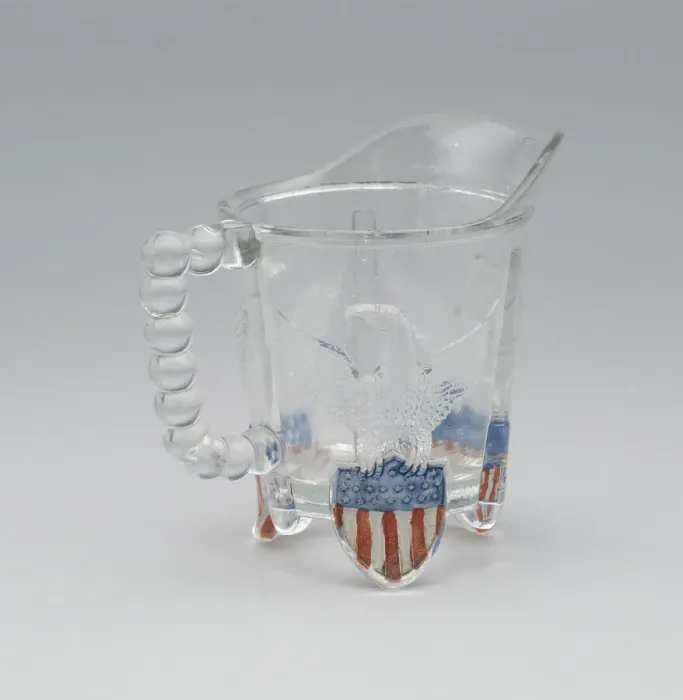 Framed Print : Bullet & Emblem pattern cream pitcher, 1870 / 1900. Creator: Unknown Framed Print : Bullet & Emblem pattern cream pitcher, 1870 / 1900. Creator: Unknown