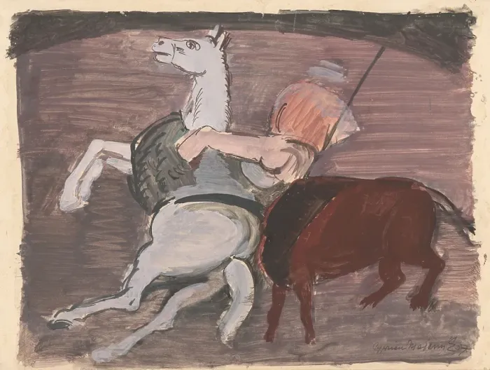Framed Print : Bullfight, 1937. Creator: Cyprian Majernik Framed Print : Bullfight, 1937. Creator: Cyprian Majernik