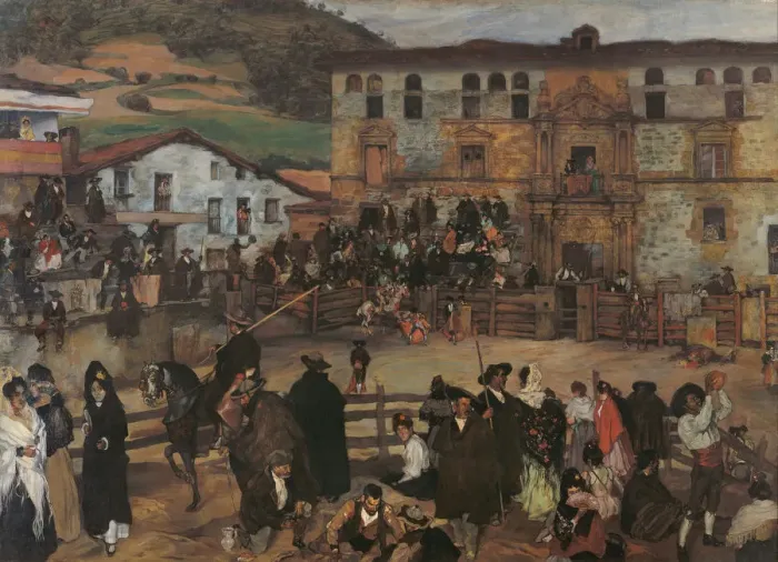 Framed Print : Bullfight in Eibar. Artist: Zuloaga y Zabaleto, Ignacio (1870-1945) Framed Print : Bullfight in Eibar. Artist: Zuloaga y Zabaleto, Ignacio (1870-1945)