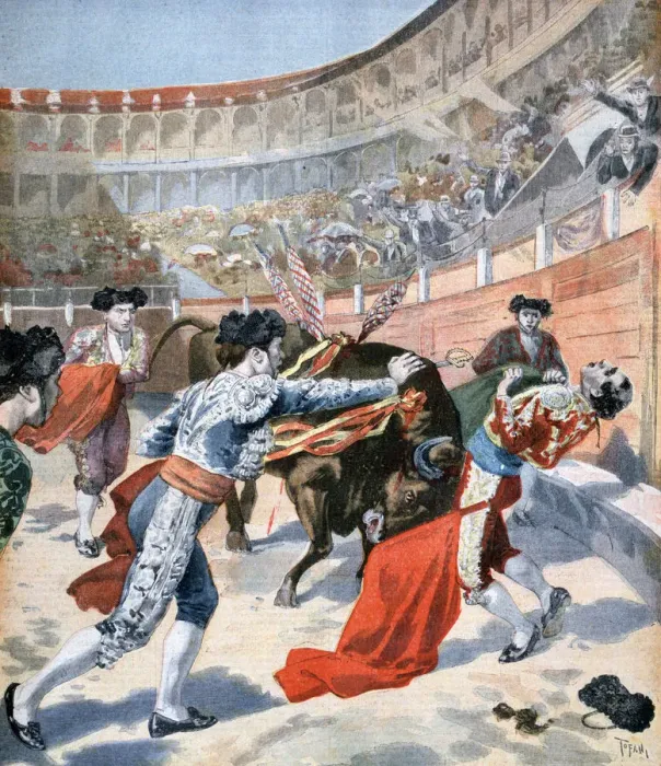 Framed Print : Bullfight in Madrid, Spain, 1894 Framed Print : Bullfight in Madrid, Spain, 1894