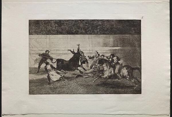 Bullfights: The Death of Pepe Illo (2nd Composition), 1876. Creator: Francisco de Goya (Spanish
