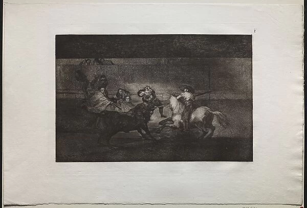 Bullfights: The Death of Pepe Illo (3rd Composition), 1876. Creator: Francisco de Goya (Spanish